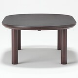 楕円こたつ・本体・フラットヒーター／ダークブラウン