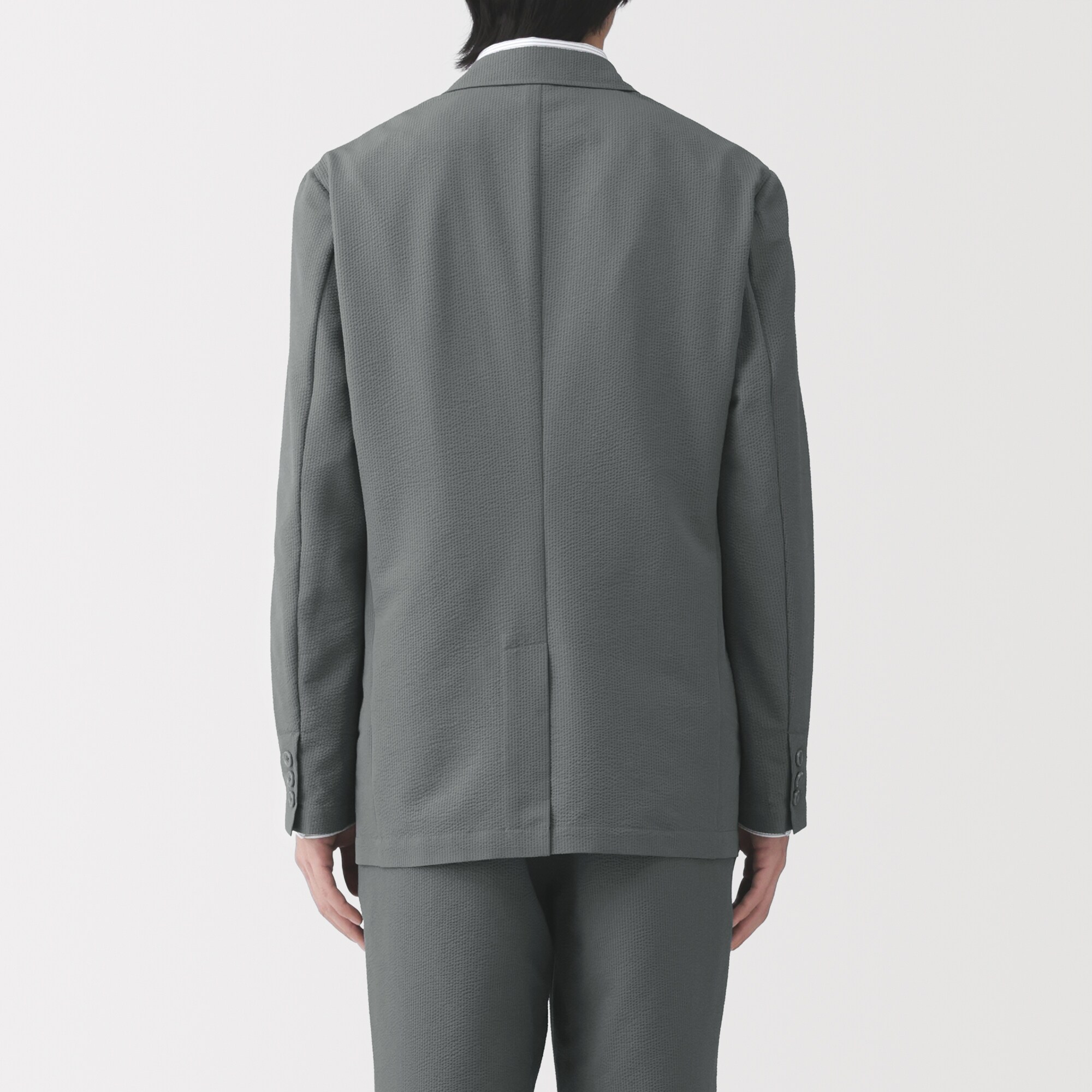 紳士　風を通すストレッチサッカージャケット