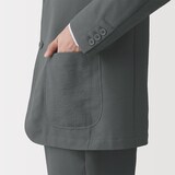 紳士　風を通すストレッチサッカージャケット