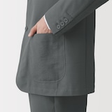 紳士　風を通すストレッチサッカージャケット