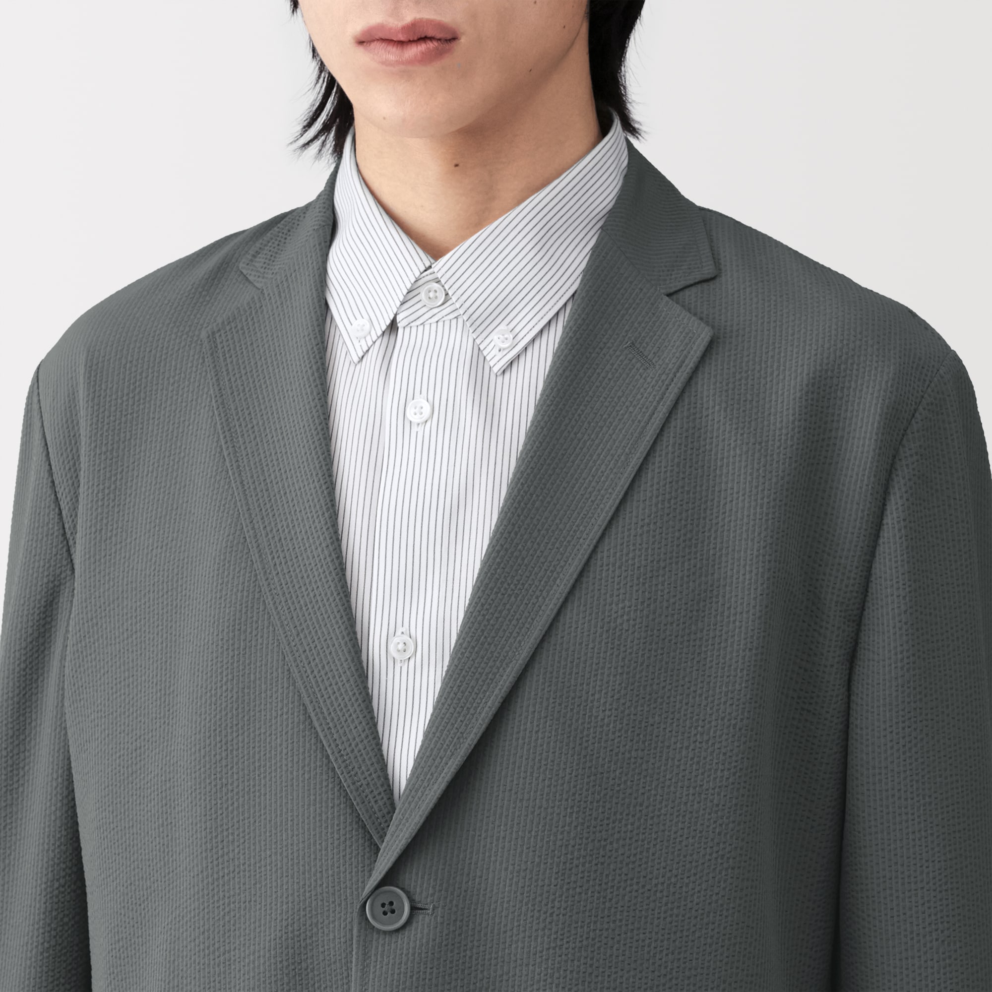 紳士 風を通すストレッチサッカージャケット | 無印良品