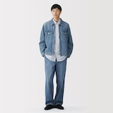 紳士　木の実から作ったカポック混デニム　ブルゾン