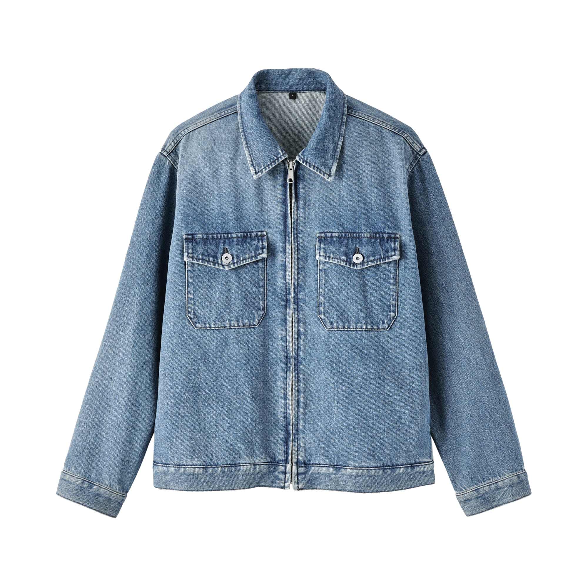 無印良品　木の実から作ったカポック混　デニムブルゾン　ブルー　Lサイズ 紳士 木の実から作ったカポック混デニム ブルゾン | 無印良品