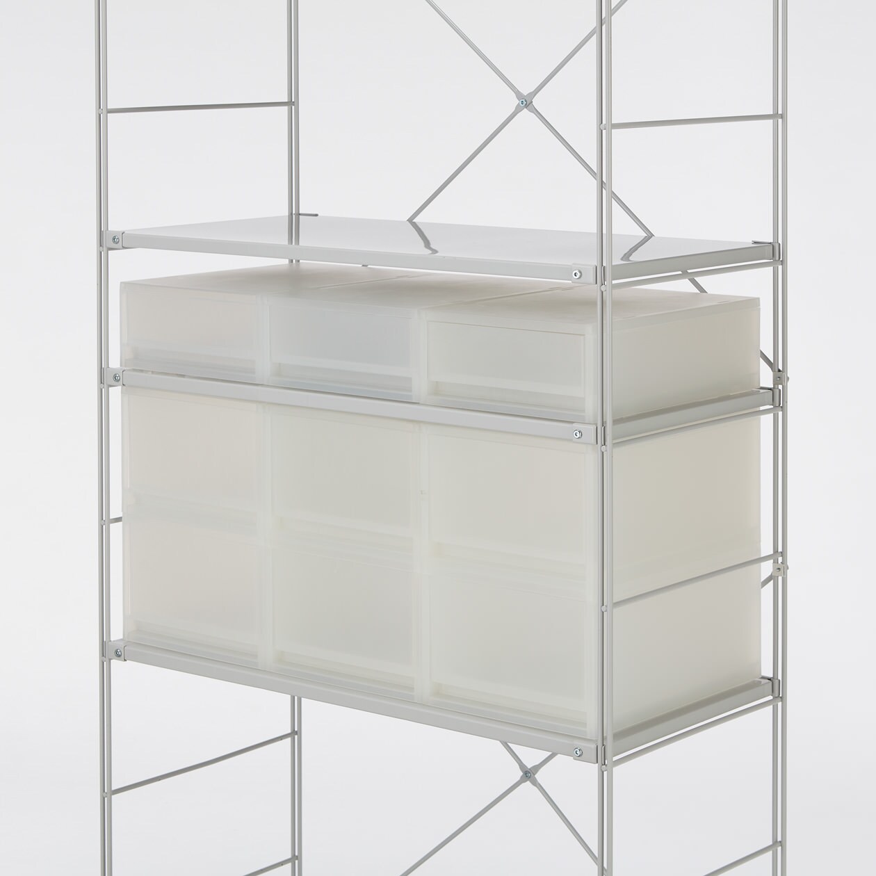 ポリプロピレンケース・引出式・浅型