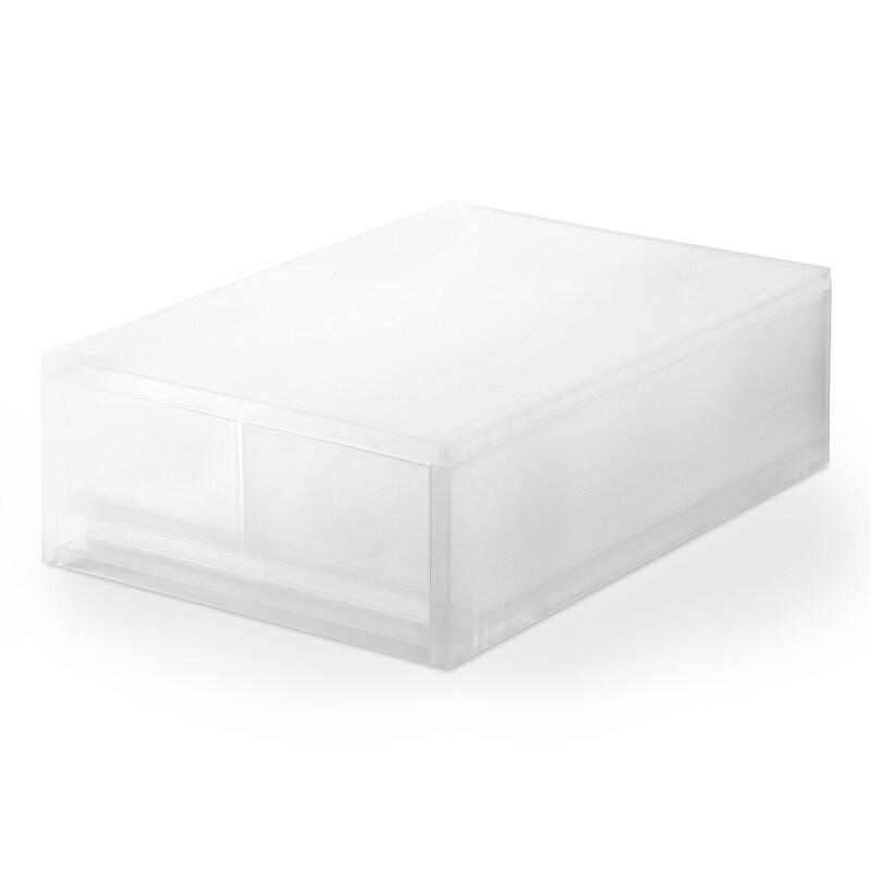 ポリプロピレンケース・引出式・浅型・２個（仕切付） 無印良品