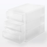 ポリプロピレンケース・引出式・浅型・３段