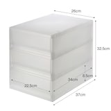 ポリプロピレンケース・引出式・浅型・３段