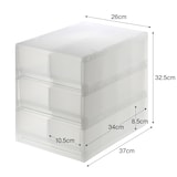 ポリプロピレンケース・引出式・浅型・６個（仕切付）