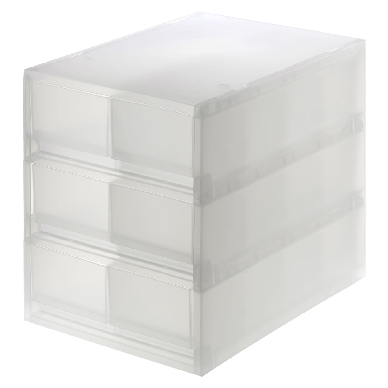 ポリプロピレンケース・引出式・浅型・６個（仕切付）