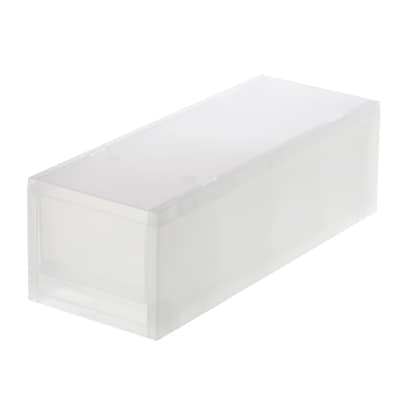 ポリプロピレンケース引出式ハーフ・浅型・１個（仕切付）/約幅14×奥行37×高さ12cm