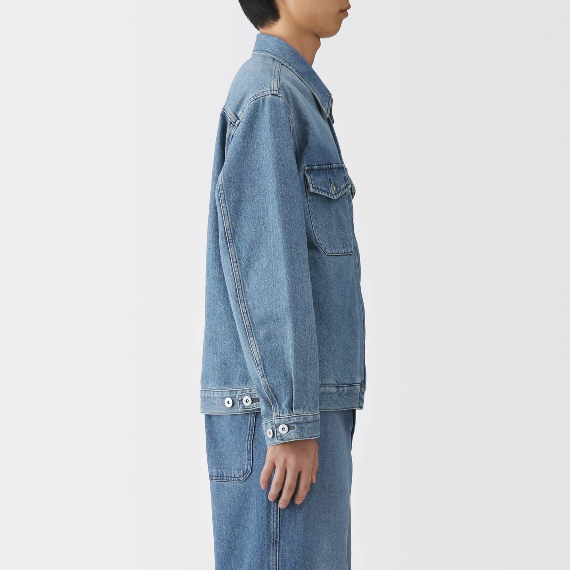 紳士 木の実から作ったカポック混デニム ブルゾン | 無印良品