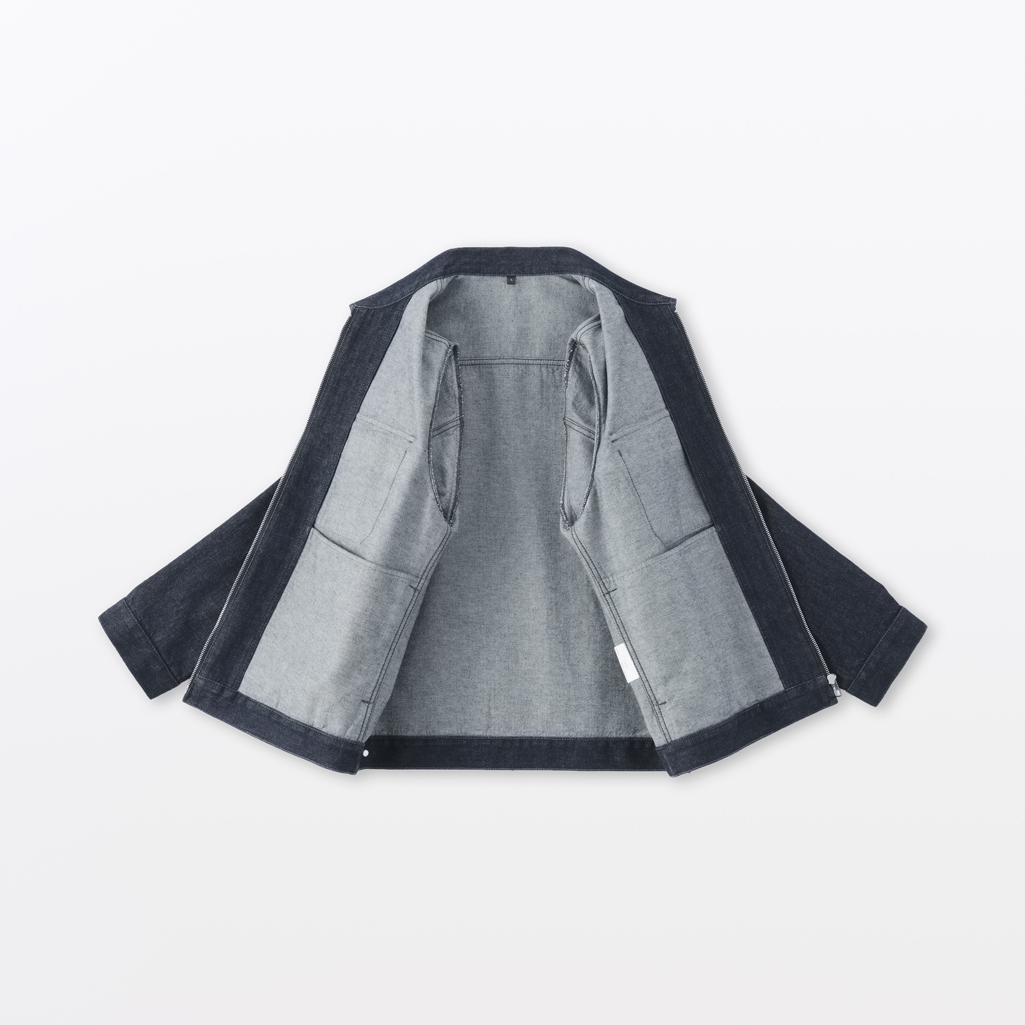 紳士　木の実から作ったカポック混デニム　ブルゾン