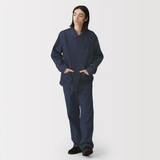 紳士　木の実から作ったカポック混デニム　カバーオール