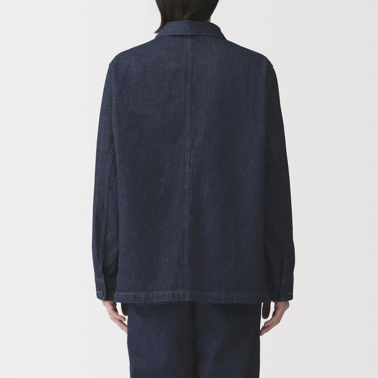 紳士　木の実から作ったカポック混デニム　カバーオール