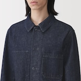 紳士　木の実から作ったカポック混デニム　カバーオール