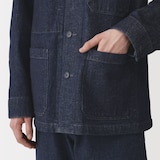 紳士　木の実から作ったカポック混デニム　カバーオール