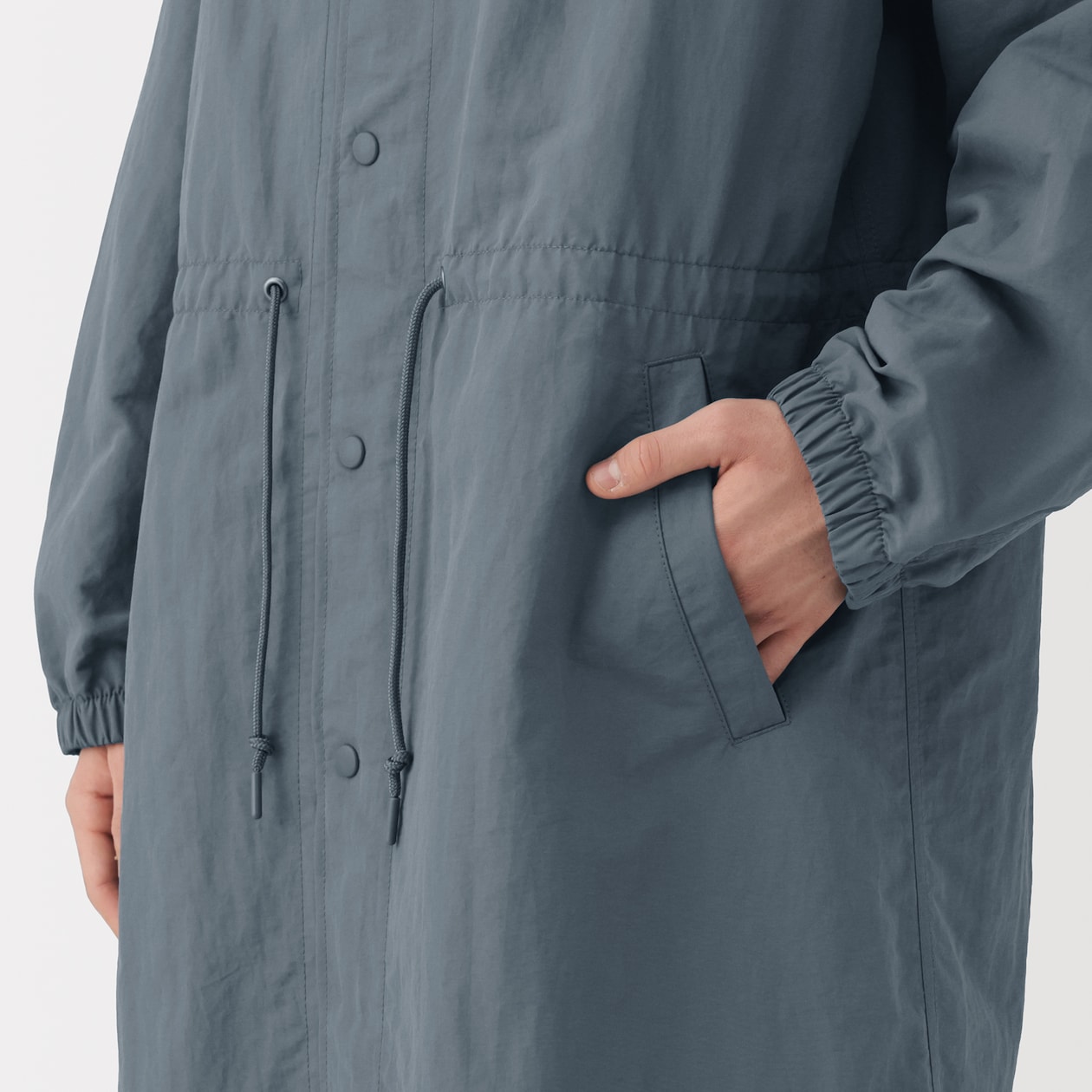 紳士　撥水フード付きコート