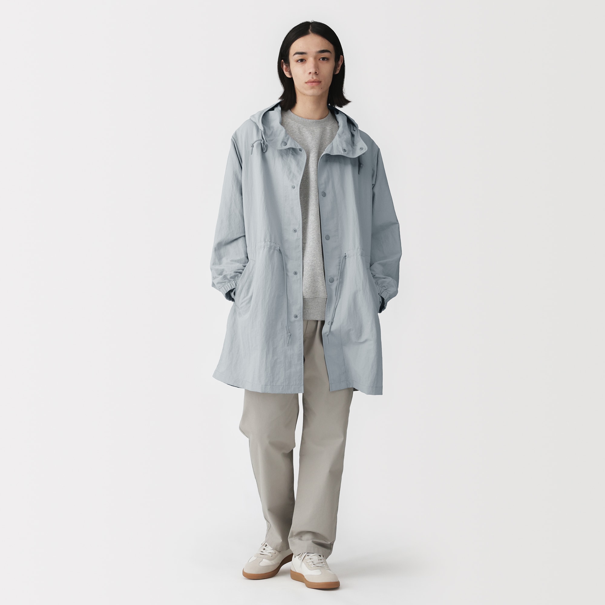 紳士　撥水フード付きコート