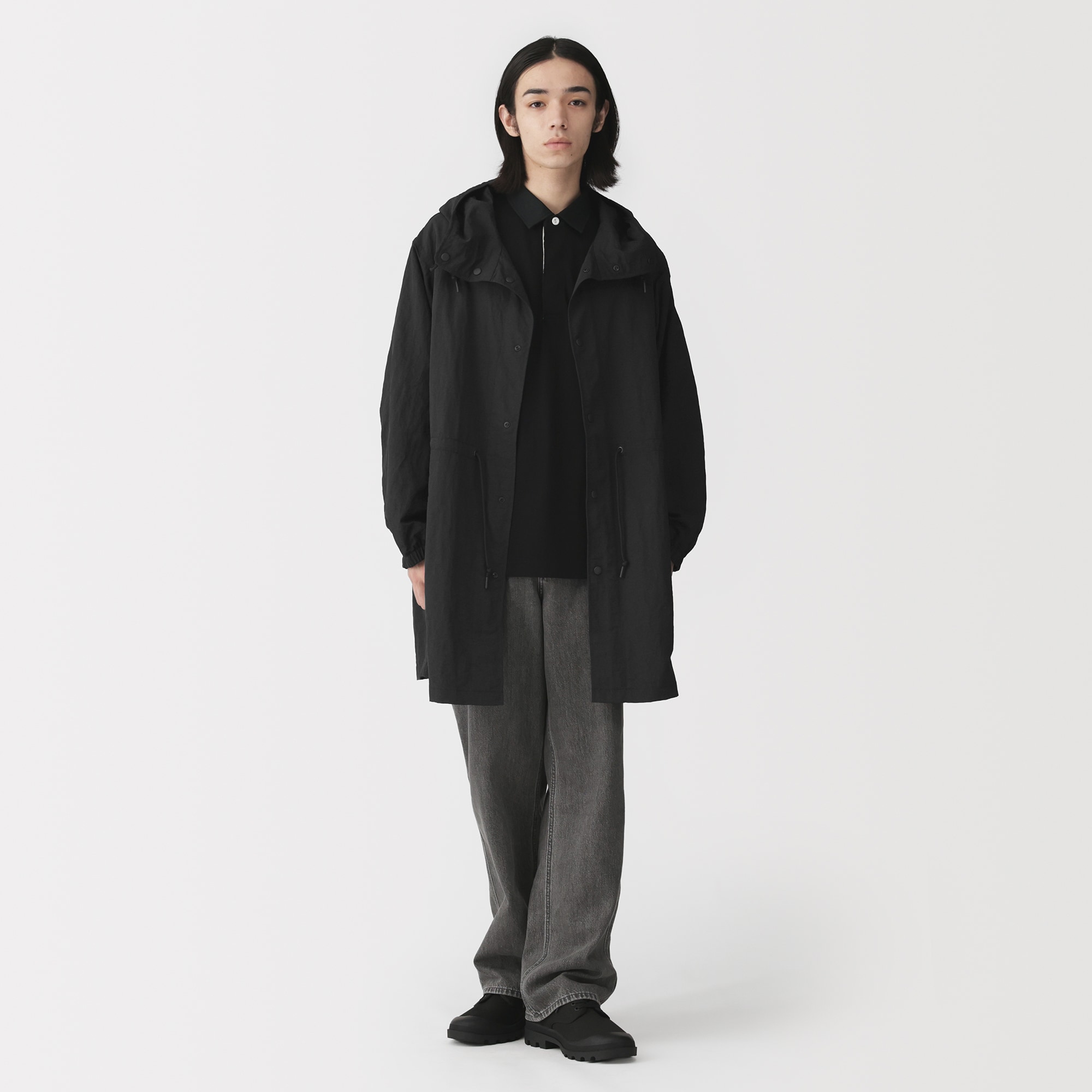 紳士 撥水フード付きコート | 無印良品