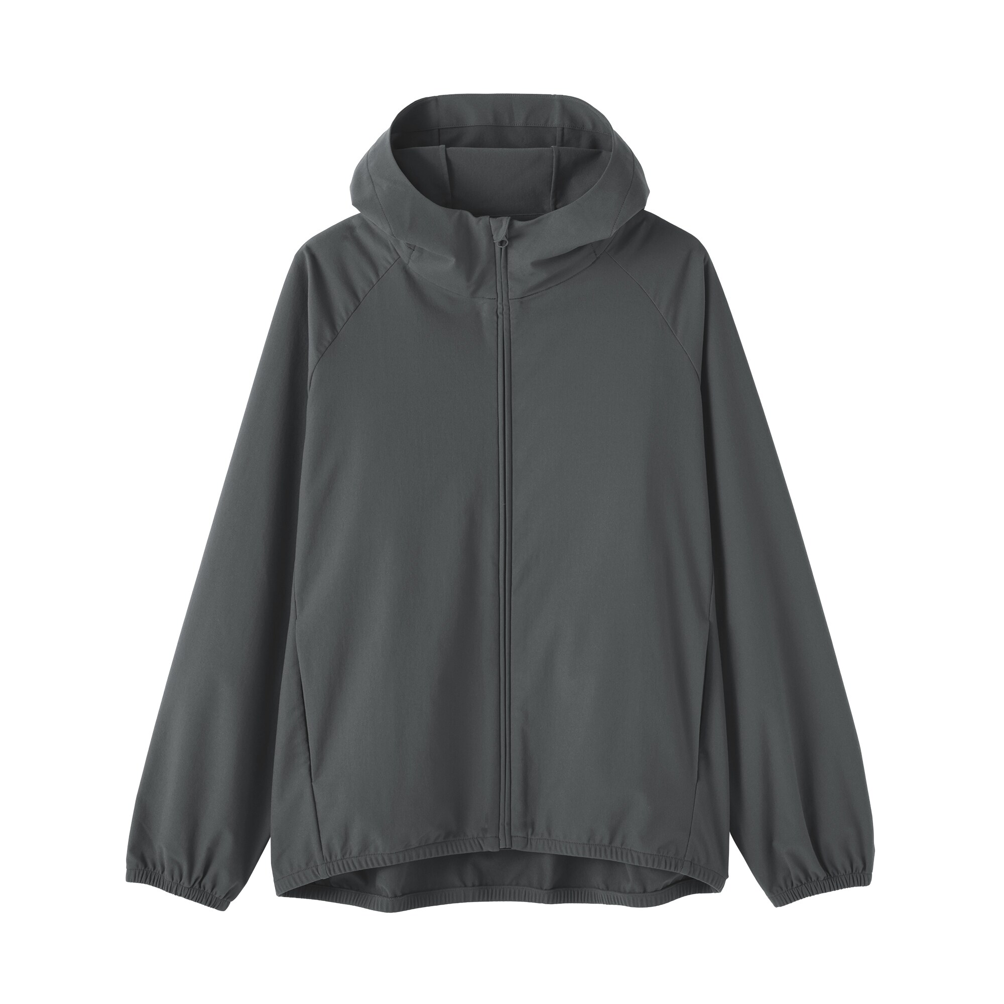 Clean Class UVカット 撥水 ジャケット パーカー 黒 グレー 紳士 UVカット撥水ジップアップパーカ | 無印良品