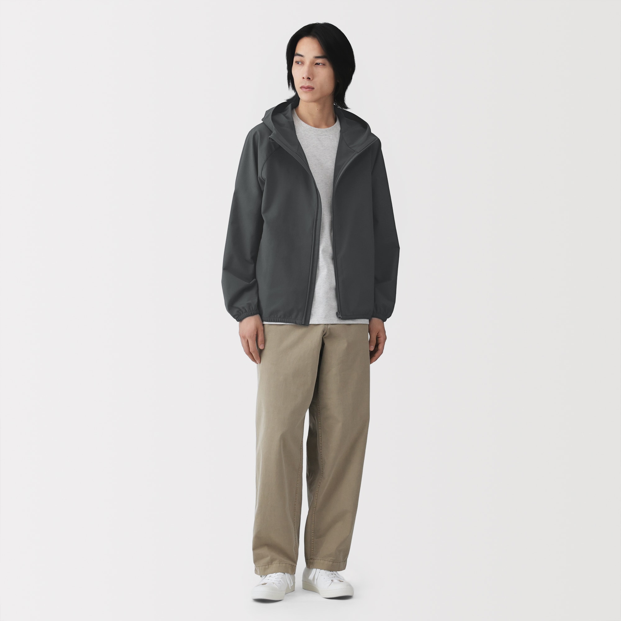 紳士 UVカット撥水ジップアップパーカ | 無印良品