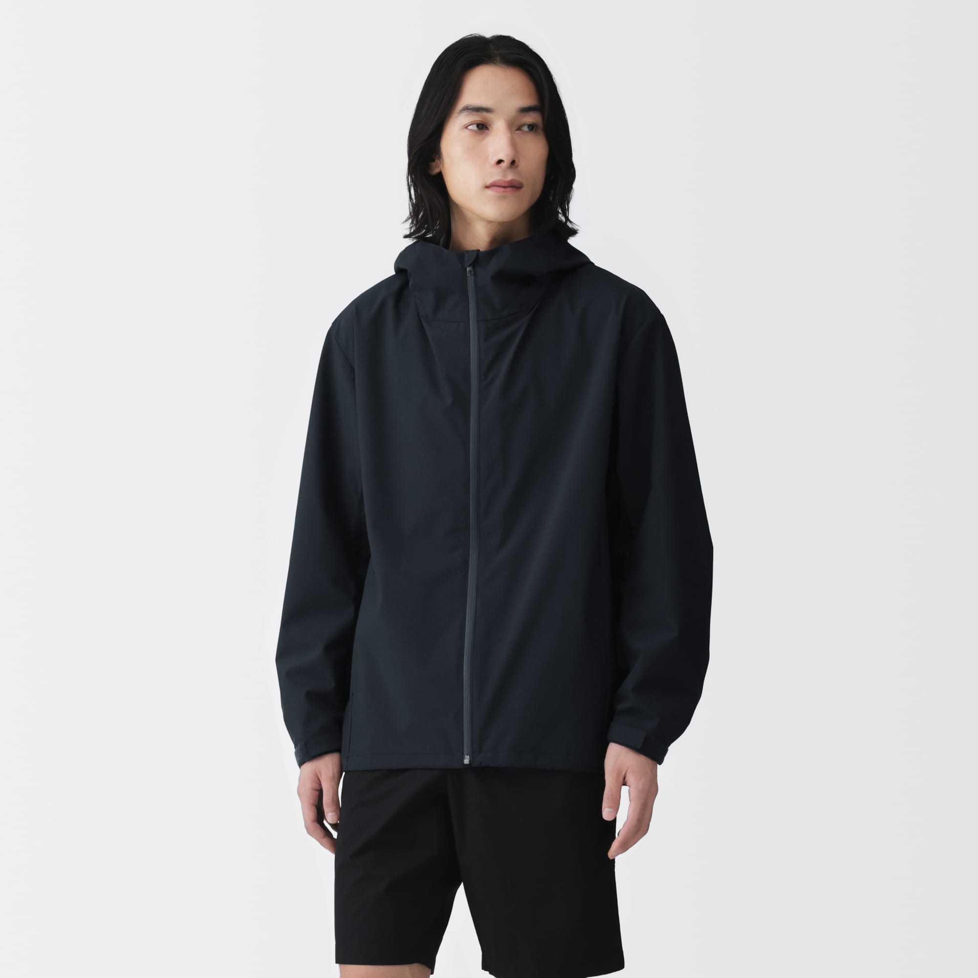撥水フード付きダウンジャケット 男女兼用 XL 黒 無印良品 muji labo
