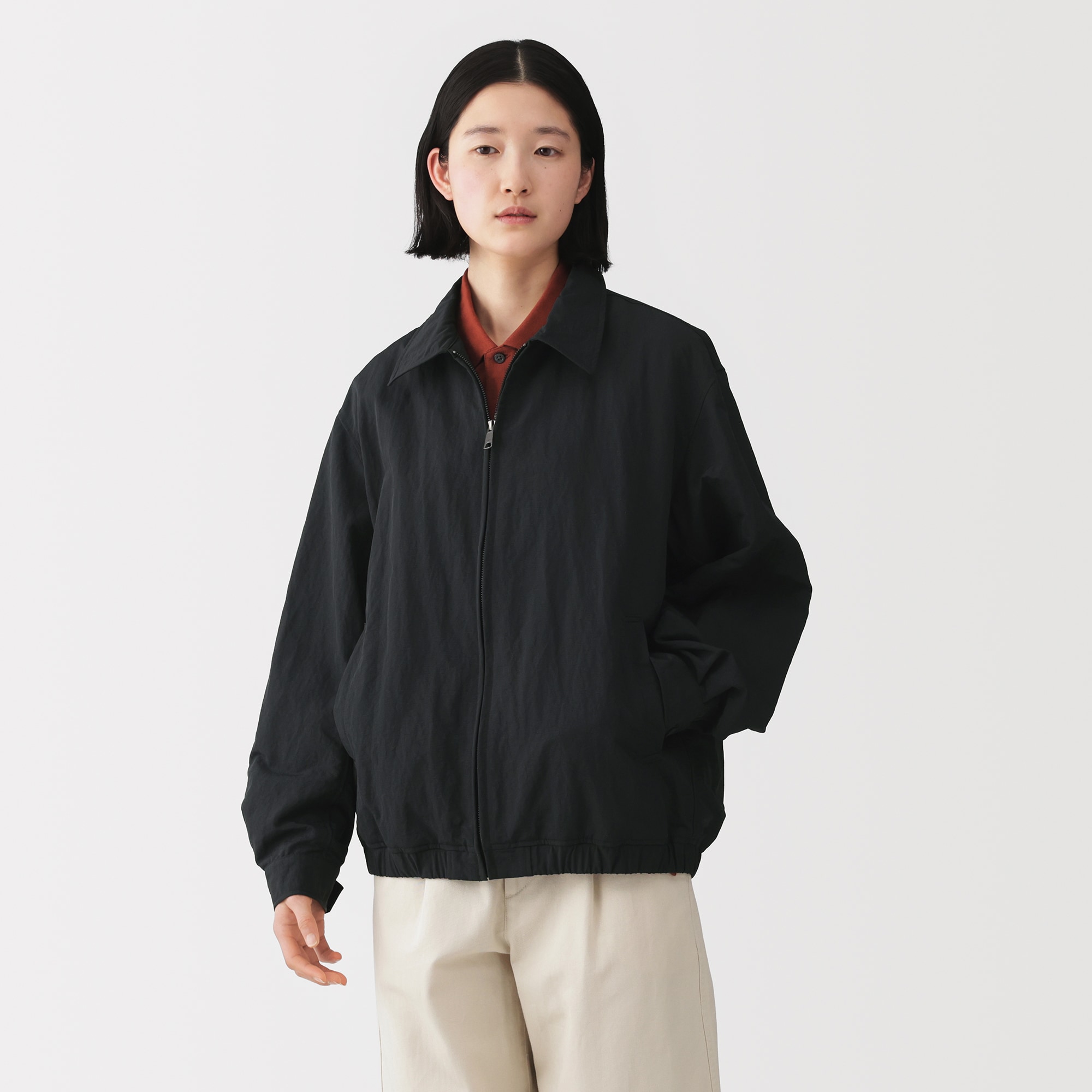 ★美品★IENA LIMONTA ジップアップブルゾン ブラック36 紳士 撥水ジップアップブルゾン | 無印良品