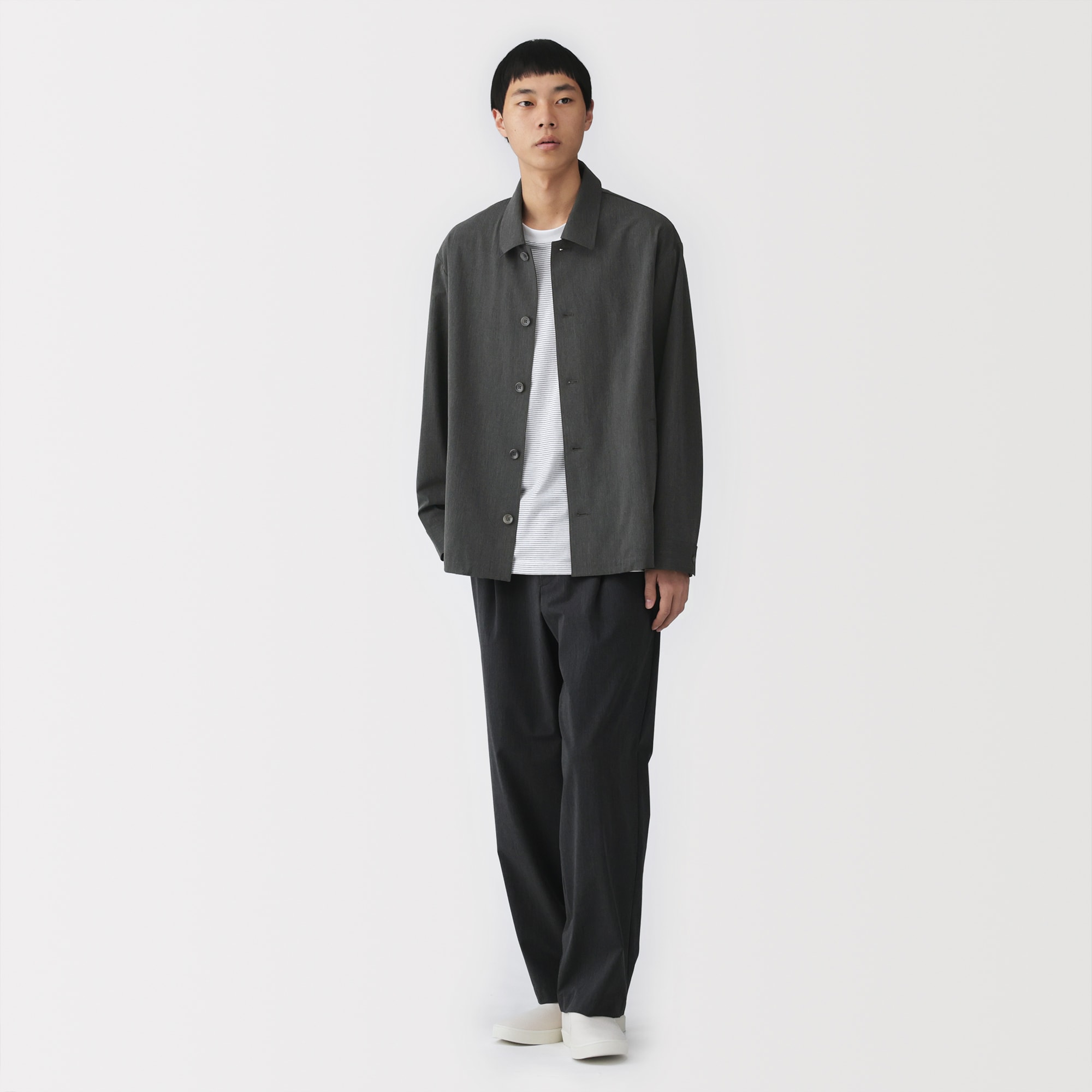 新品　無印良品　muji 紳士　乾きやすいブルゾン L 黒 ブラック　ジャケット 紳士 乾きやすいブルゾン | 無印良品