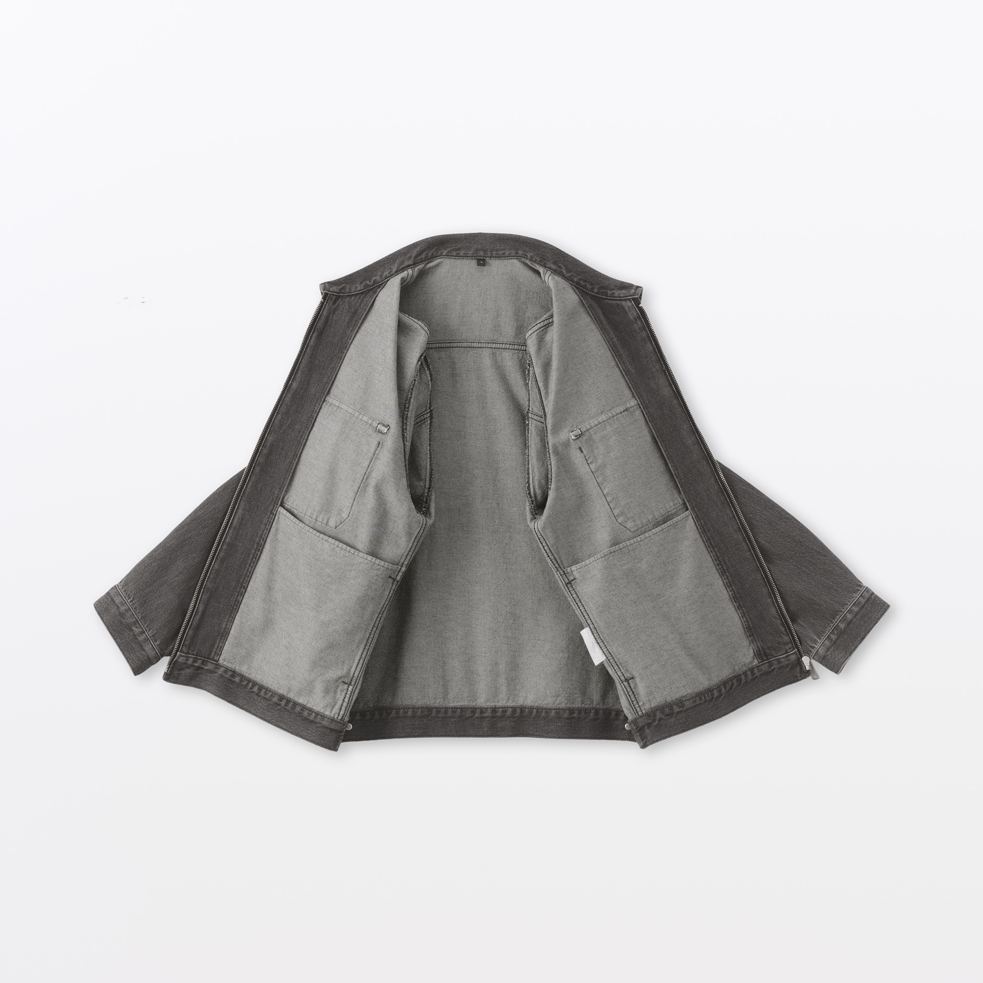 紳士　木の実から作ったカポック混デニム　ブルゾン