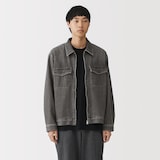 紳士　木の実から作ったカポック混デニム　ブルゾン