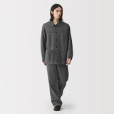 紳士　木の実から作ったカポック混デニム　カバーオール　黒