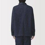 紳士　木の実から作ったカポック混デニム　カバーオール　黒