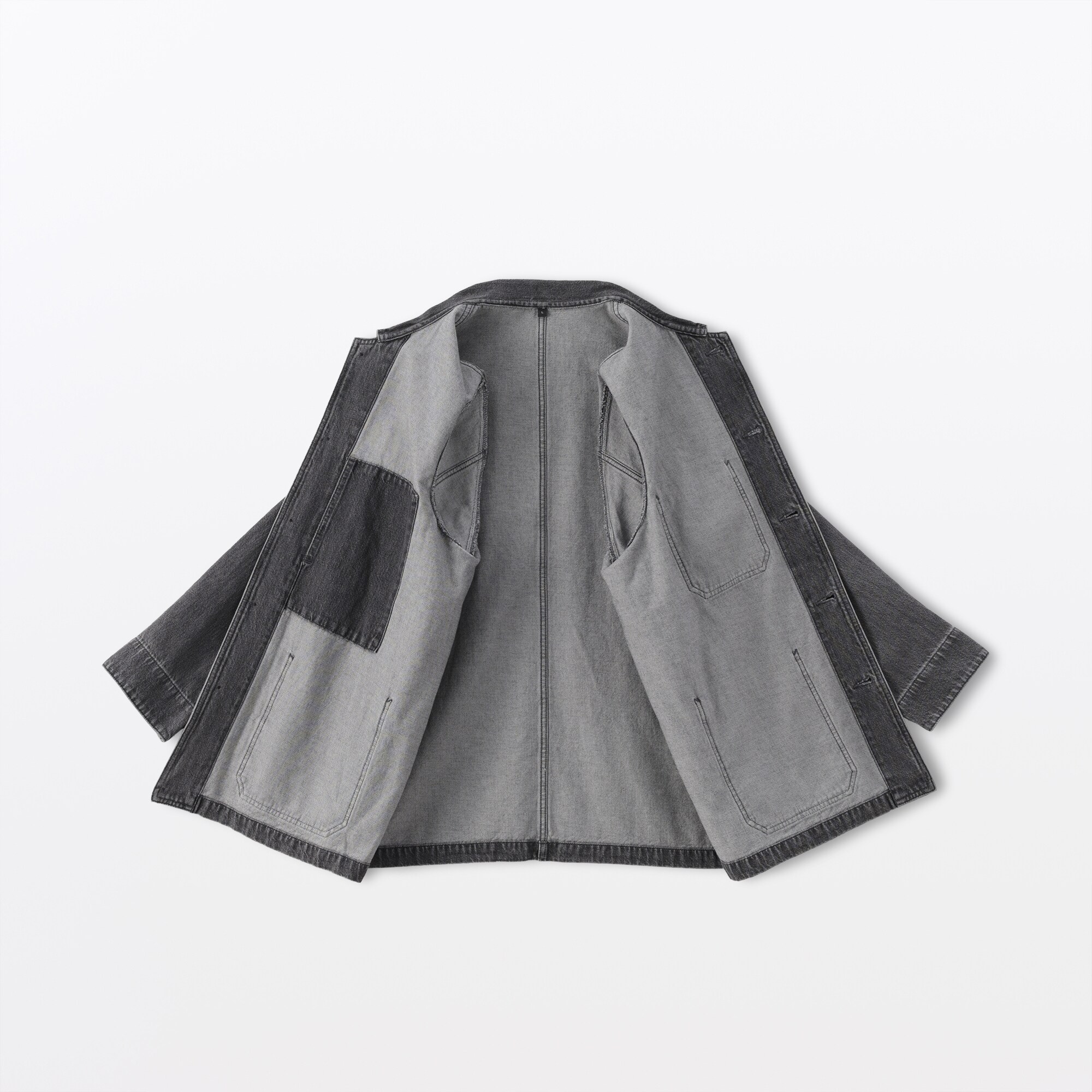 紳士　木の実から作ったカポック混デニム　カバーオール