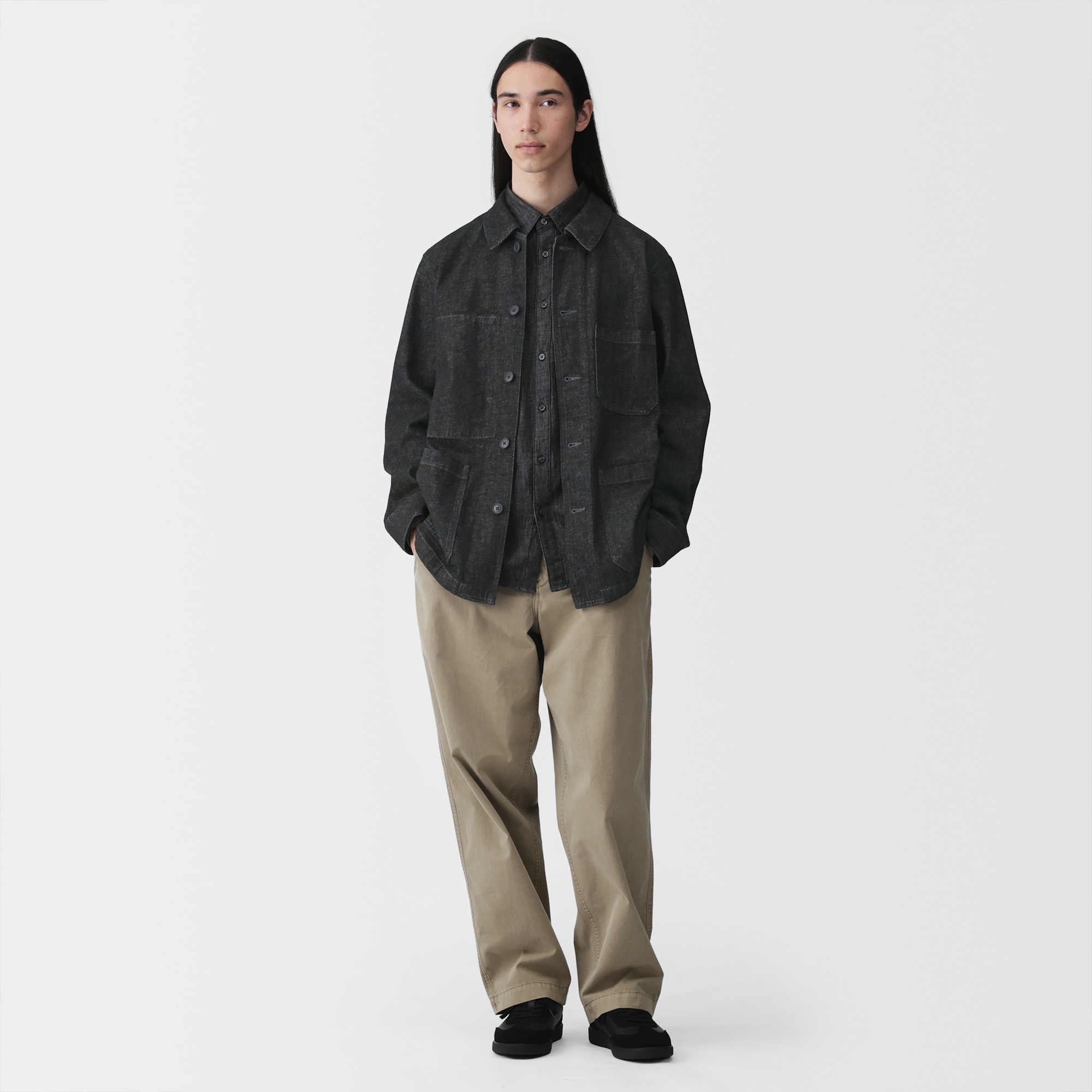 紳士 木の実から作ったカポック混デニム カバーオール | 無印良品