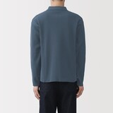 紳士　乾きやすい洗えるリブ編みニットブルゾン