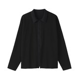 紳士　乾きやすい洗えるリブ編みニットブルゾン