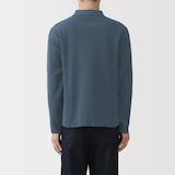 紳士　乾きやすい洗えるリブ編みニットブルゾン