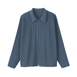 紳士　乾きやすい洗えるリブ編みニットブルゾン