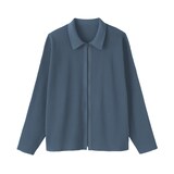 紳士　乾きやすい洗えるリブ編みニットブルゾン