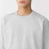 紳士　乾きやすい洗えるリブ編み半袖ニットＴシャツ