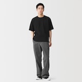 紳士　乾きやすい洗えるリブ編み半袖ニットＴシャツ