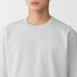 紳士　乾きやすい洗えるリブ編み半袖ニットＴシャツ