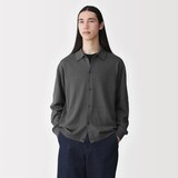 紳士　ヘンプ混長袖シャツカーディガン