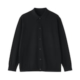 紳士　ヘンプ混長袖シャツカーディガン