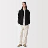 紳士　ヘンプ混長袖シャツカーディガン