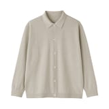 紳士　ヘンプ混長袖シャツカーディガン