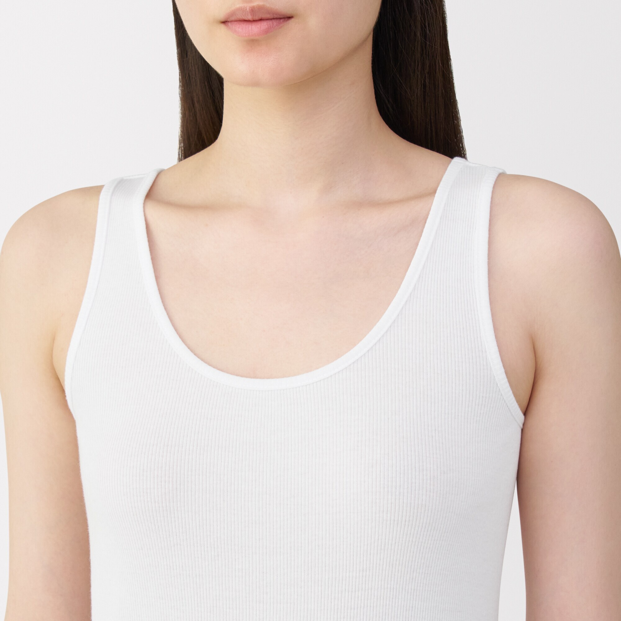 婦人　リブ編みタンクトップ