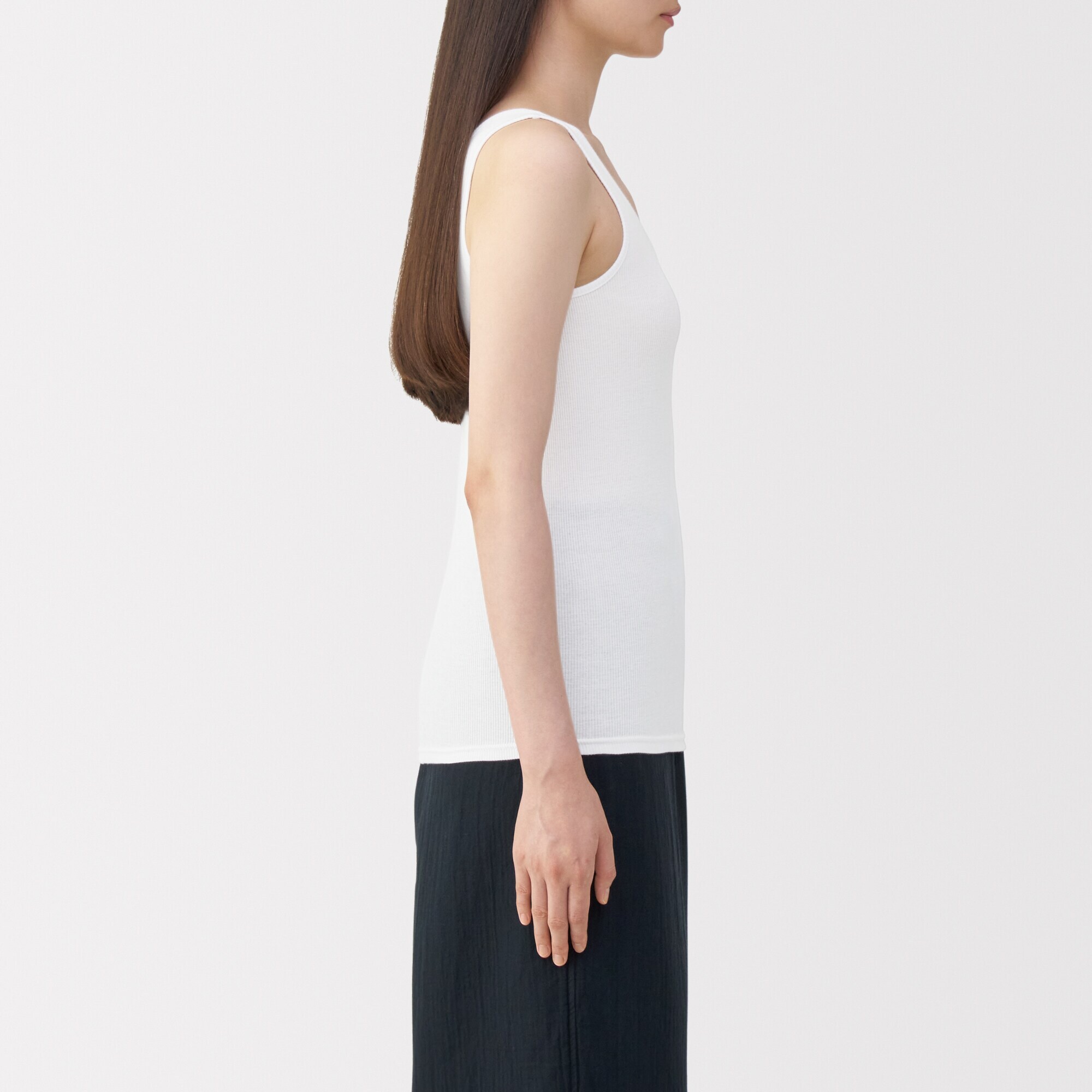 婦人　リブ編みタンクトップ