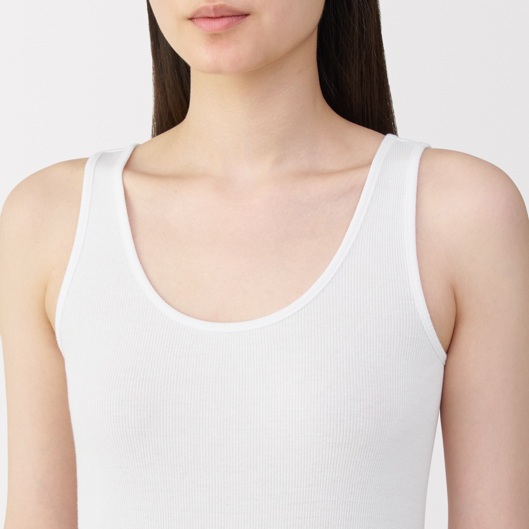 婦人　リブ編みタンクトップ