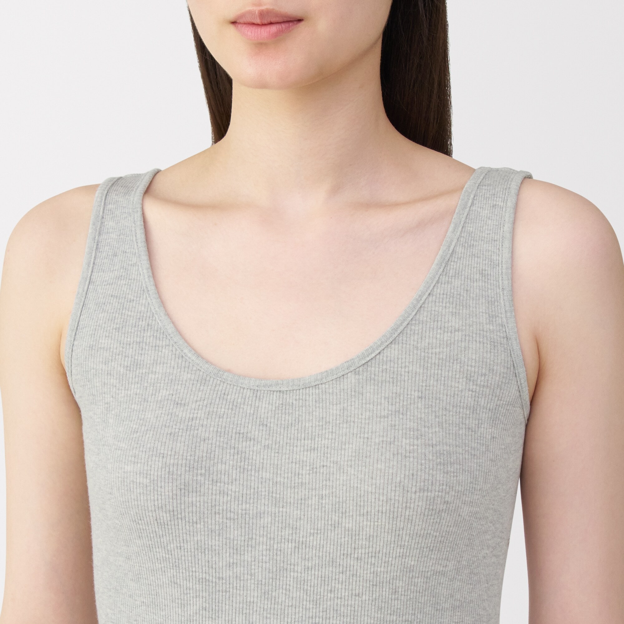 婦人 リブ編みタンクトップ | 無印良品